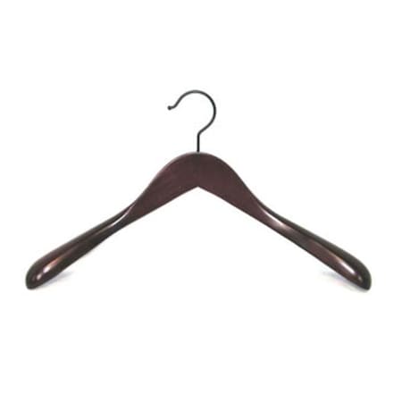 Proman Proman TRV8836 Taurus Wide Shoulder Coat Hanger Mahogany - 12 hangers TRV8836